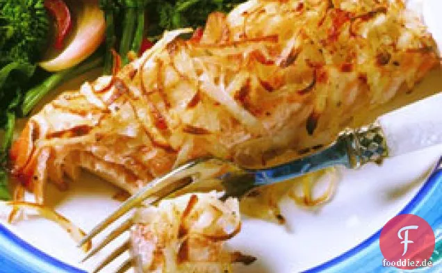 Lachsfilets mit Meerrettich-Kartoffelkruste