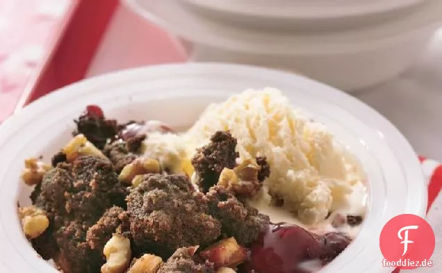 Schoko-Erdbeer-Crumble