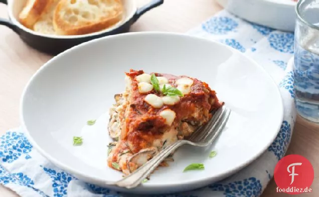 Nudel-weniger Auberginen Lasagne