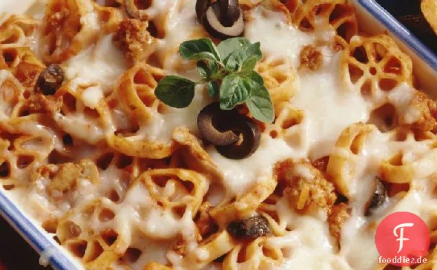 Pizzaauflauf mit Putenwurst