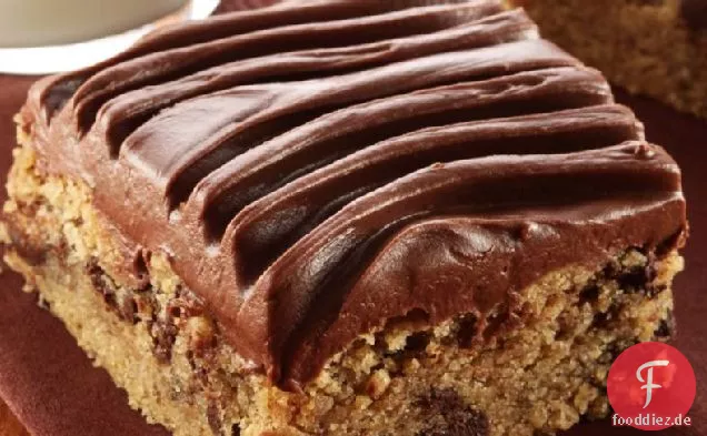 Glutenfreie Erdnussbutter-Schokoriegel mit Schokoladenglasur