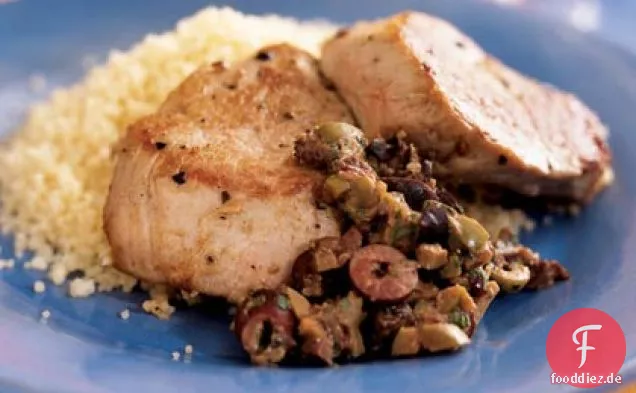 Schweinefilet mit Oliven-Senf-Tapenade