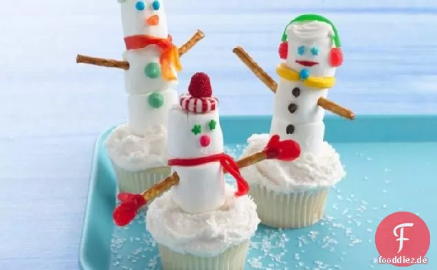 Schneemann Cupcakes