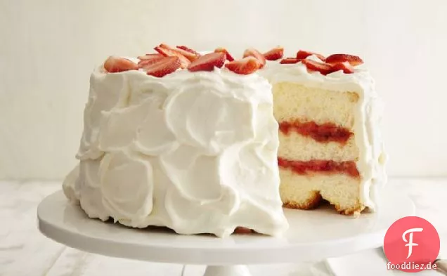 Erdbeer-Rhabarber-Engel-Kuchen