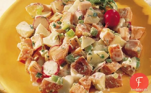 Zwei-Kartoffelsalat mit Dill-Dressing