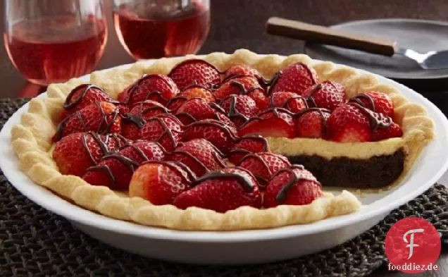 Erdbeer-Fudge Pie