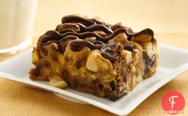 No-Bake Schokolade Erdnussbutter Müsliriegel