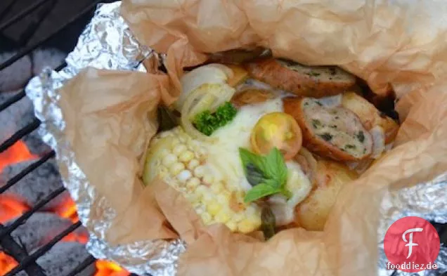 Lagerfeuer Abendessen