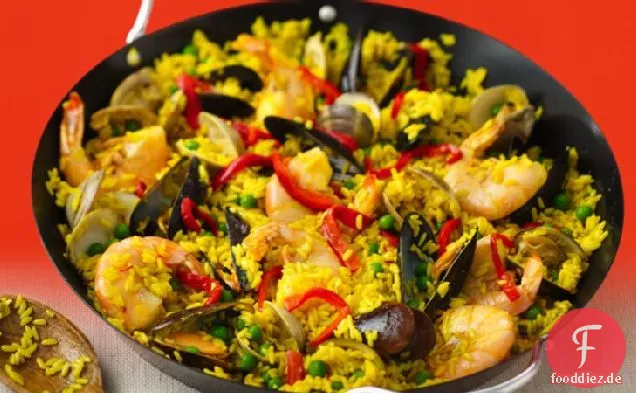 Paella Mit Meeresfrüchten