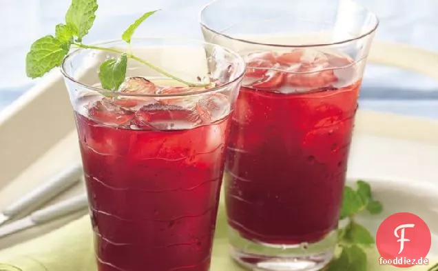 Cranberry-Minze Eistee