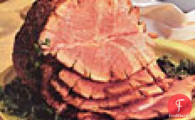 Gebackener Schinken mit Senf und Majoran