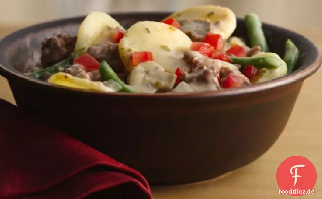 Rindfleisch und Kartoffeln Pfanne Stroganoff