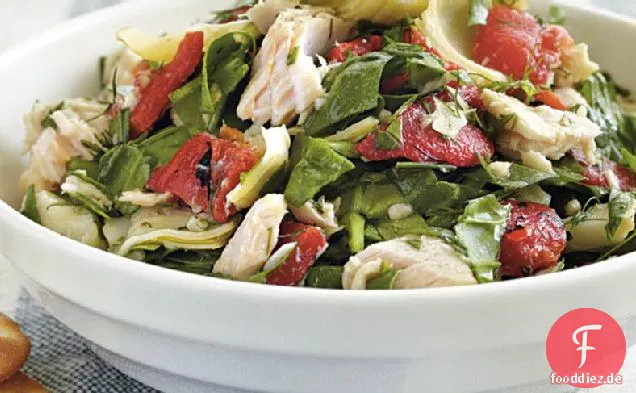 Thunfisch-, Artischocken- und Pfeffersalat