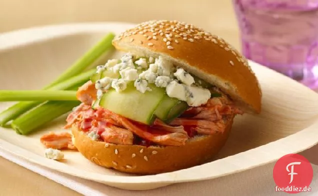 Slow-Cooker Buffalo Chicken Sandwiches