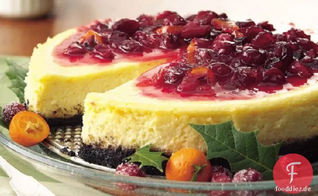 Cranberry-Orange-Käsekuchen