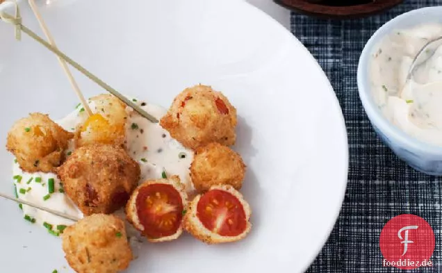 Gebratene Kirschtomaten mit würzigem Joghurt