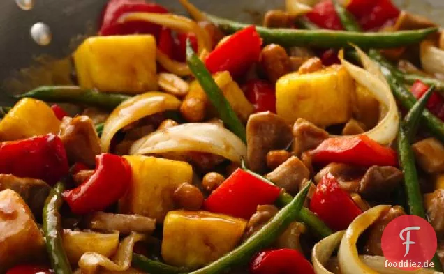 Süßes und würziges Stir-Fry-Huhn