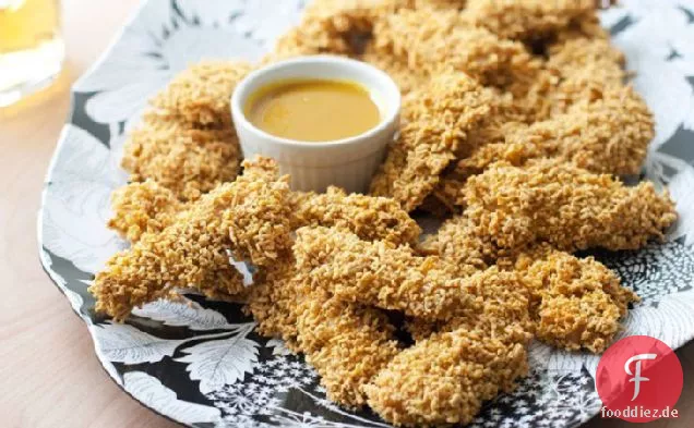 Gebackener Honig-Senf Chex Hühnerfinger