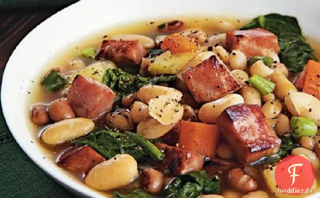 Schinken- und Bohnensuppe