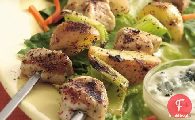 Gegrillte Buffalo Chicken Kabobs-Salat