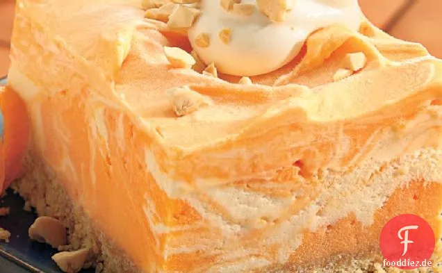 Cremige gefrorene orange Quadrate