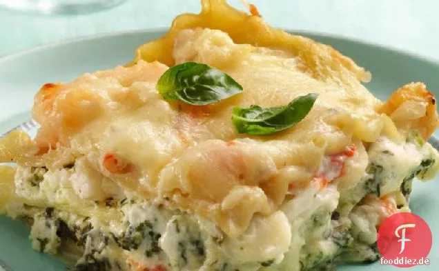 Meeresfrüchte-Spinat-Lasagne