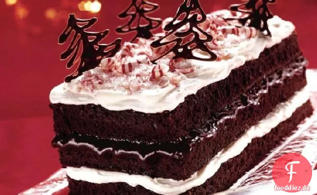 Pfefferminz Creme Brownie Torte