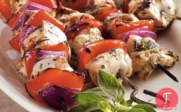 Mediterrane Hühnchen Kabobs