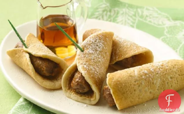Pfannkuchen-Roll-Ups