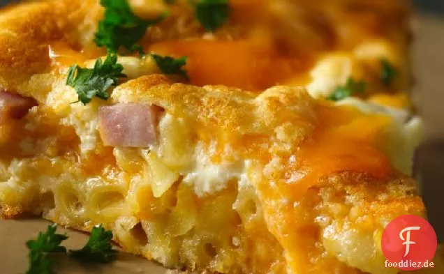 Makkaroni und Käse Schinkenkuchen