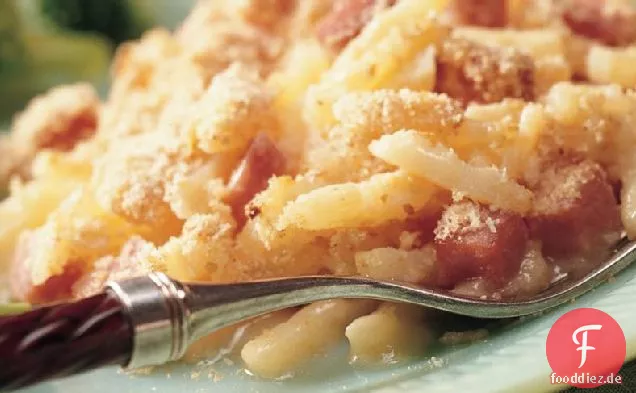 Schinken-und Schweizer Käse-Kartoffel-Backen