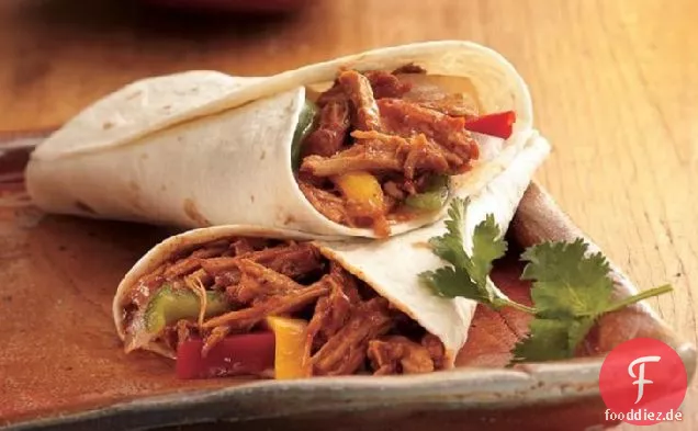 Slow-Cooker gegrillte Pulled-Pork-Fajitas