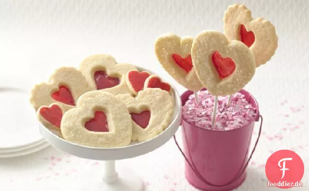 Glasmalerei Herz Cookies