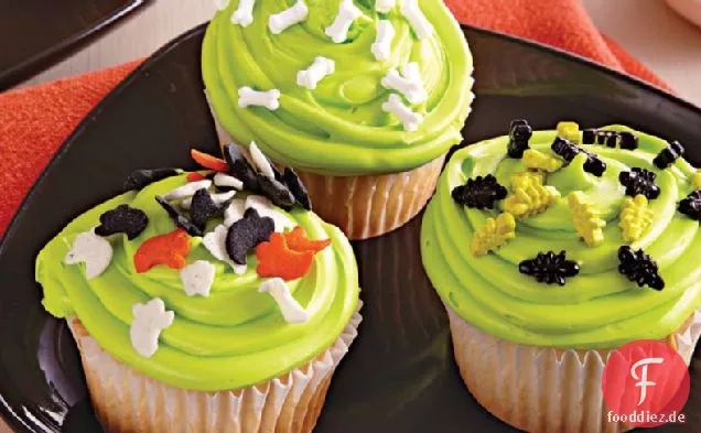Grünen Schleim Cupcakes