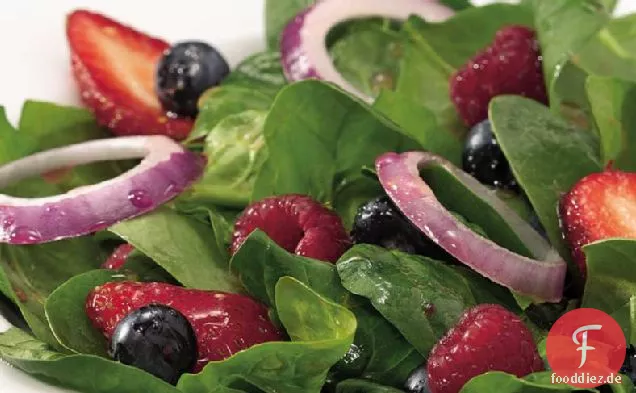 Drei-Beeren-Spinat-Salat