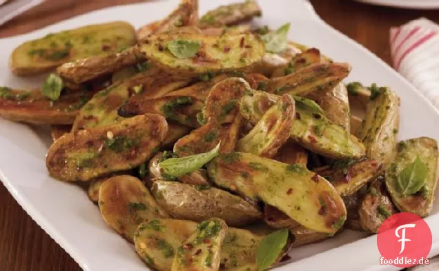 Geröstete Fingerlinge mit Pesto