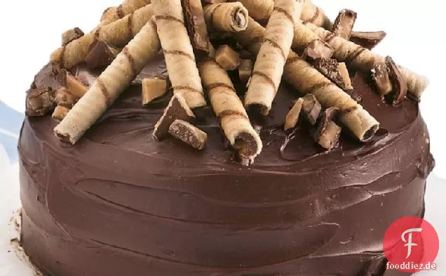 Toffee -, Butter-Torte mit Schokolade Ganache Glasur
