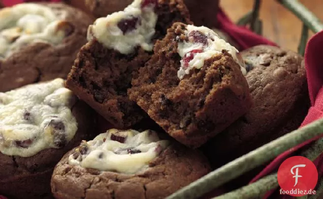 Doppel-Schokolade Cranberry Muffins