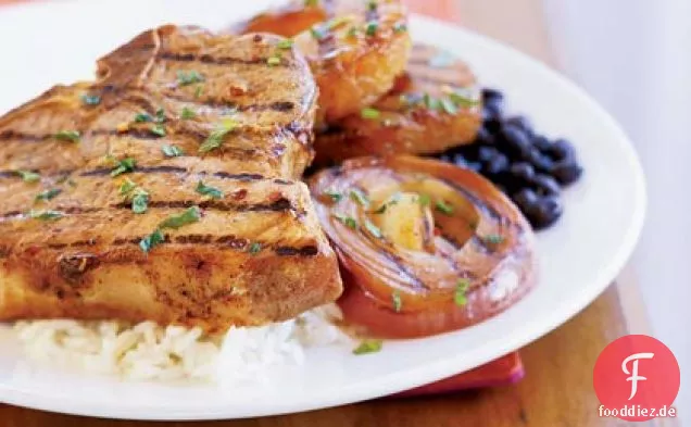 Kubanisches Schweinefleisch mit Ananas