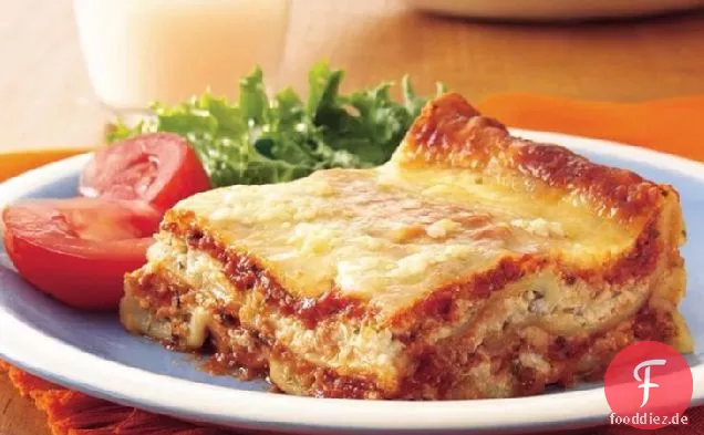 Einfache fleischlose Lasagne