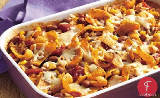 Chipotle Rote Bohnen und Reisauflauf