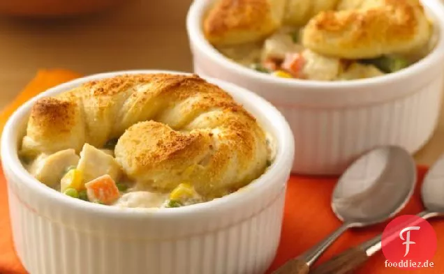 Mini Huhn Alfredo Pot Pies