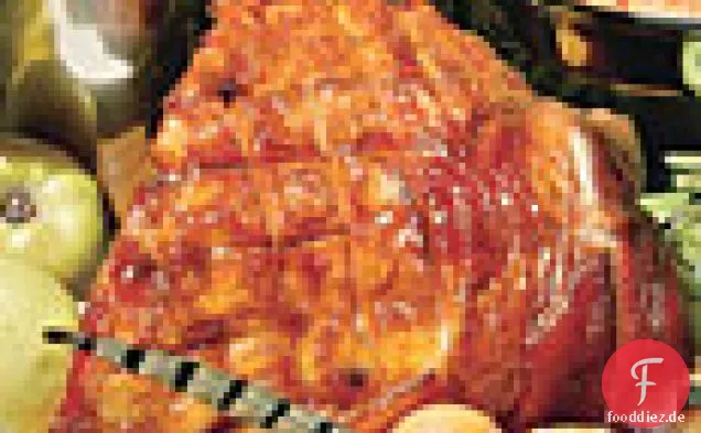 Altmodischer Schinken mit braunem Zucker und Senfglasur