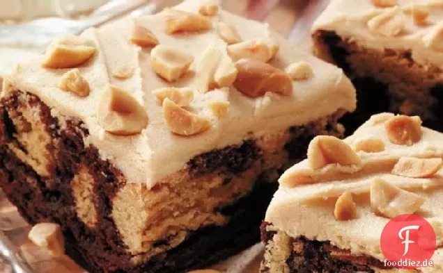 Erdnussbutter Ripple Brownies