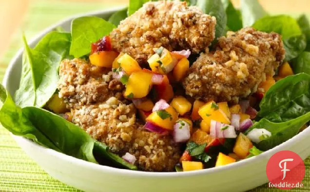 Knuspriger Pfirsich-Hühnersalat