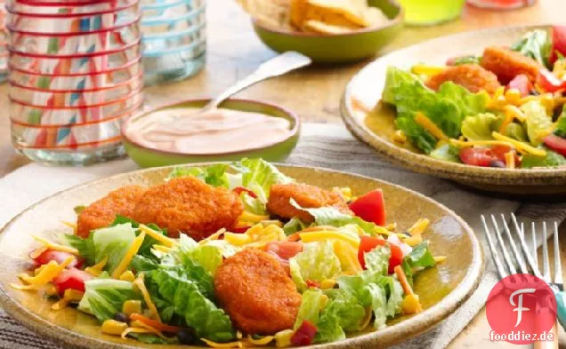 Chicken Nugget Taco-Salaten