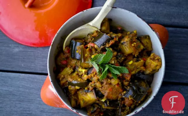 Auberginen Curry w / Tamarinde & Minze