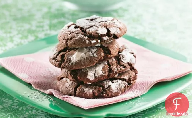 Cake Mix Fudge Crinkle Cookies