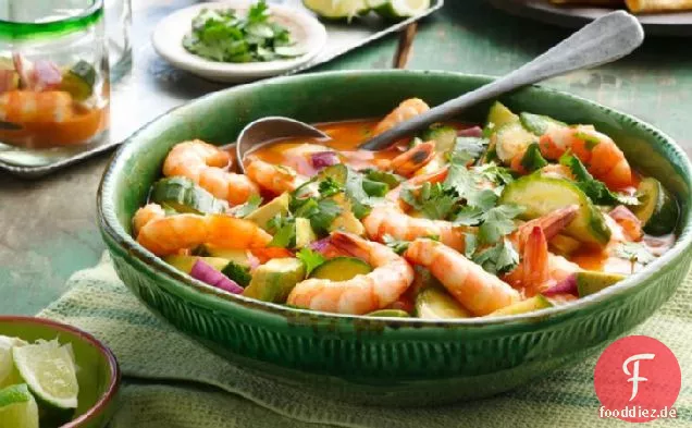 Mexikanischer Gazpacho-Garnelen-Cocktail