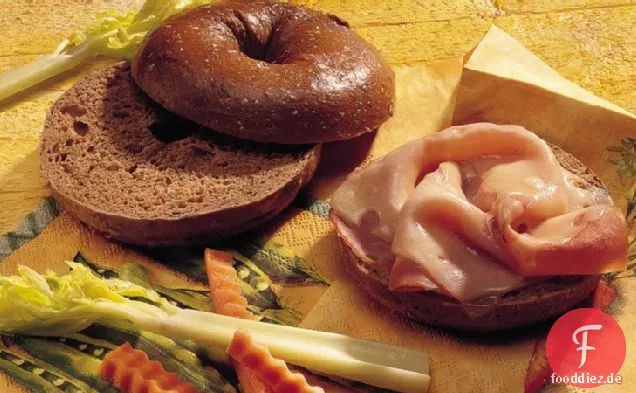Honig-Schinken-Bagel-Sandwiches
